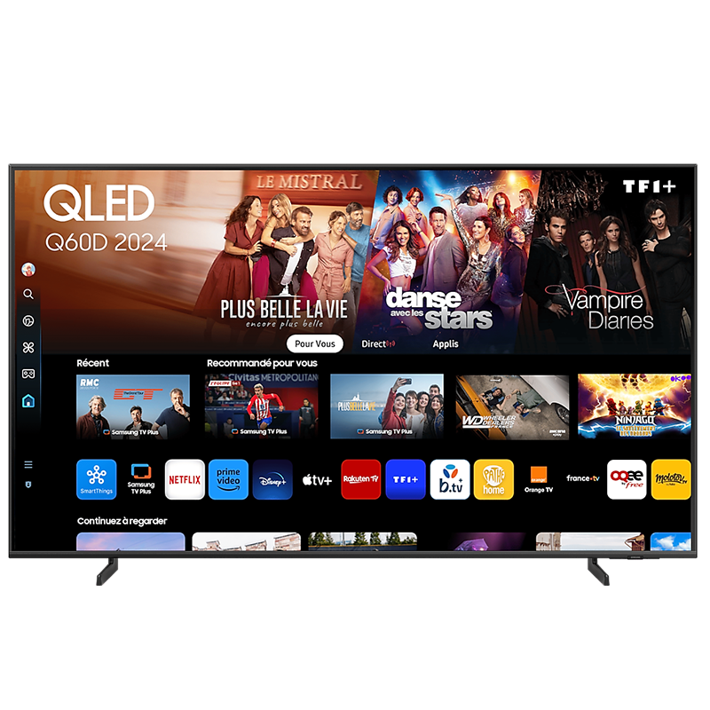 Samsung 55Q60 Téléviseur QLED 55" Smart 4K UHD TV, Hub SmartThings, 2024