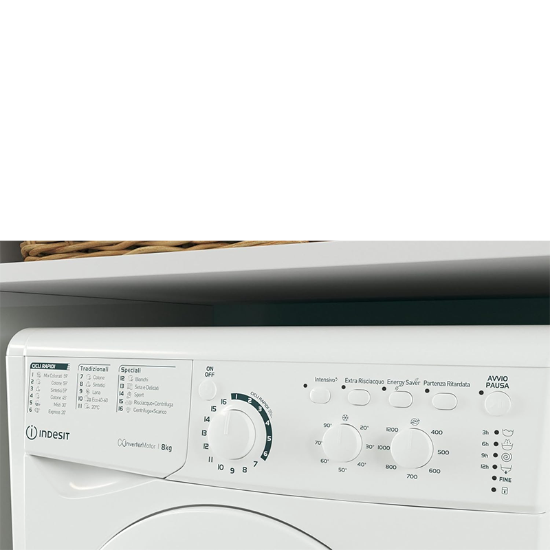 Indesit EWC81284 WITN Lave-linge | Option : départ différé | Capacité de lavage 8 Kg | Classe énergétique A+++