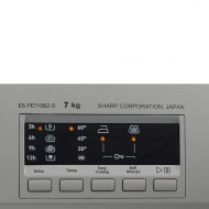 Sharp ESFE710CZLW | Lave-linge à chargement frontal, 7kg | Fonction anti-allergique | Classe énergétique: A+