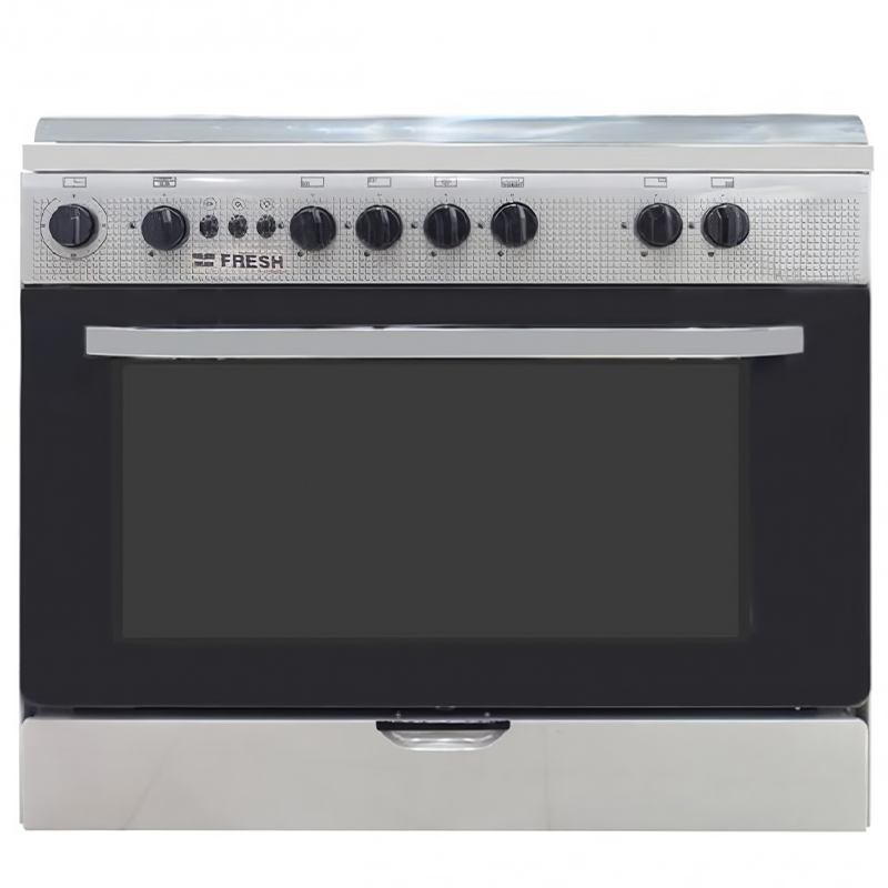 Fresh 14002CB Cuisinière à gaz , 5 feux, gris