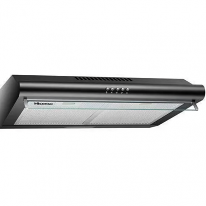 Hisense HHO60PABL Hotte de cuisine | Extracteur avec ventilateur d'échappement à 3 vitesses | Capacité 180m3/h, LED, Noir