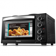 Hisense H28TOBKL16 four et plaque chauffante électrique, 28 l, noir, 2600 W, minuterie