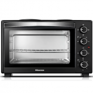 Hisense H28TOBKL16 four et plaque chauffante électrique, 28 l, noir, 2600 W, minuterie