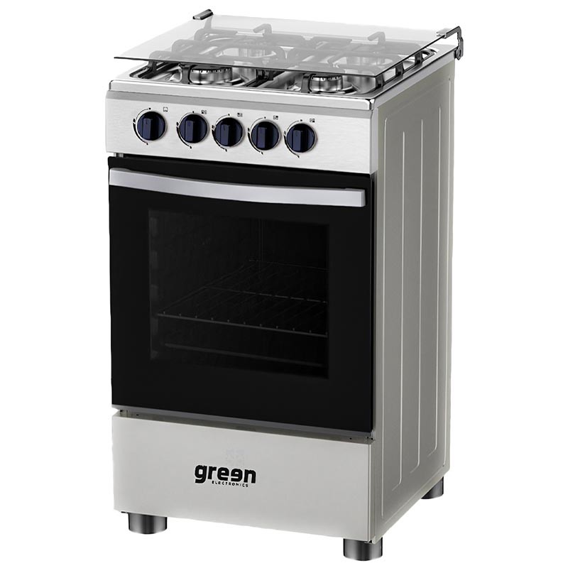Green GN50 Cuisinière à gaz, 4 feux, 50X50