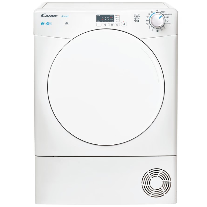 Candy CSEC9LF-S Sèche-linge Smart Pose libre, A condensation, 9 Kg, Class B, Blanc, Contenu supplémentaire