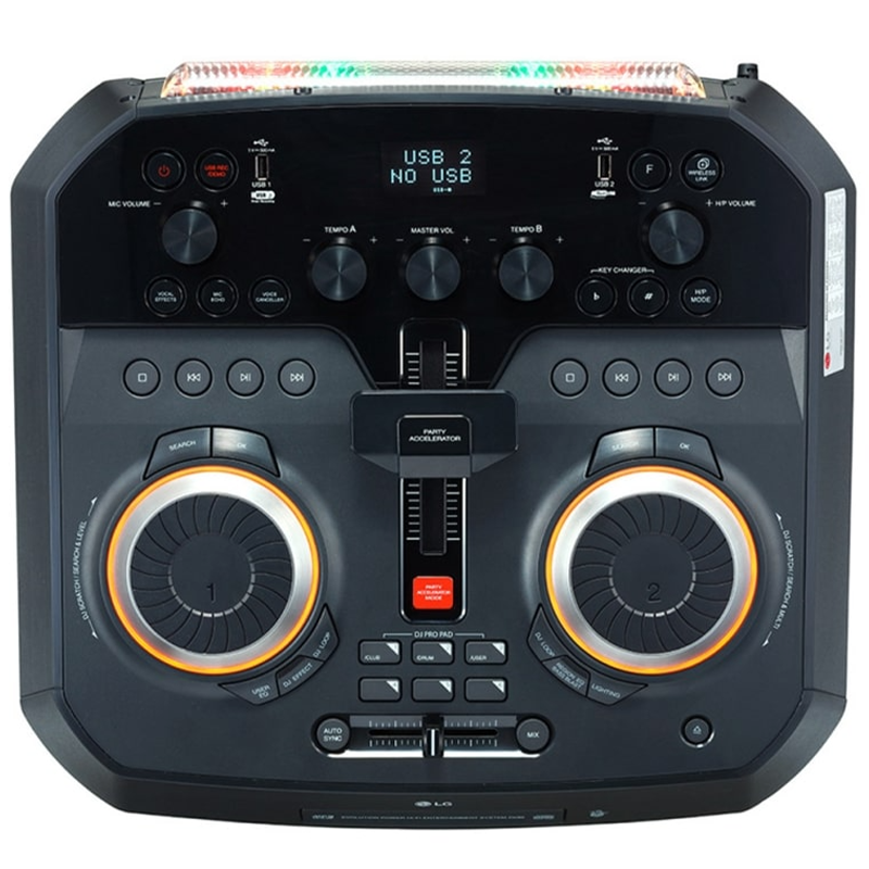 LG CK99 XBOOM Chaîne Hi-Fi 5000W avec créateur karaoké, Doté d'une basse de compression et d’un caisson de basse X-Shiny