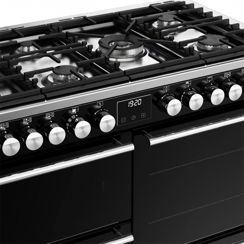 Enduro PCK100X60X Cuisinière avec affichage | 3 fours électriques, 7 feux à gaz | Chauffe-plat intégré
