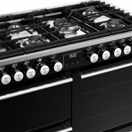 Enduro PCK100X60X Cuisinière avec affichage | 3 fours électriques, 7 feux à gaz | Chauffe-plat intégré