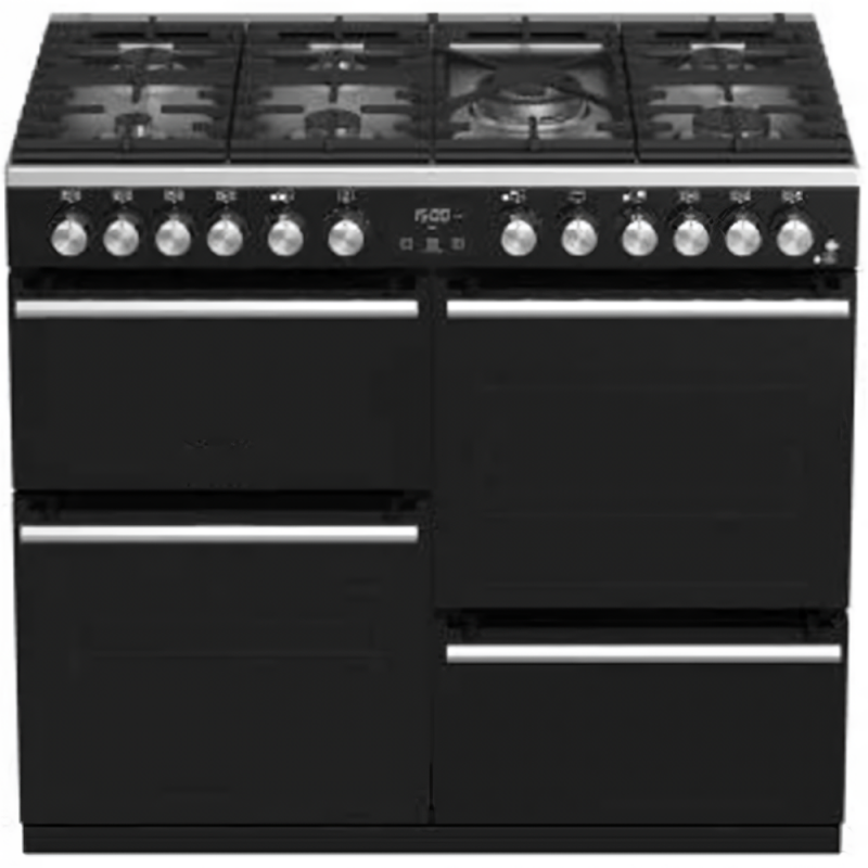 Enduro PCK100X60X Cuisinière avec affichage | 3 fours électriques, 7 feux à gaz | Chauffe-plat intégré