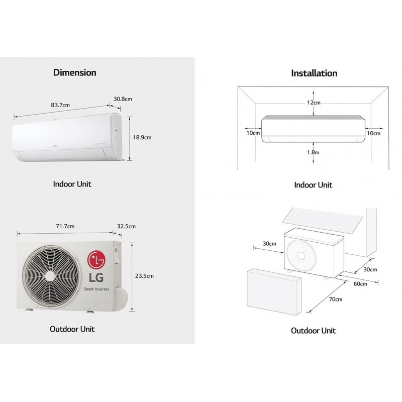 LG climatiseur split Dualcool™ | Onduleur AC | Compresseur™