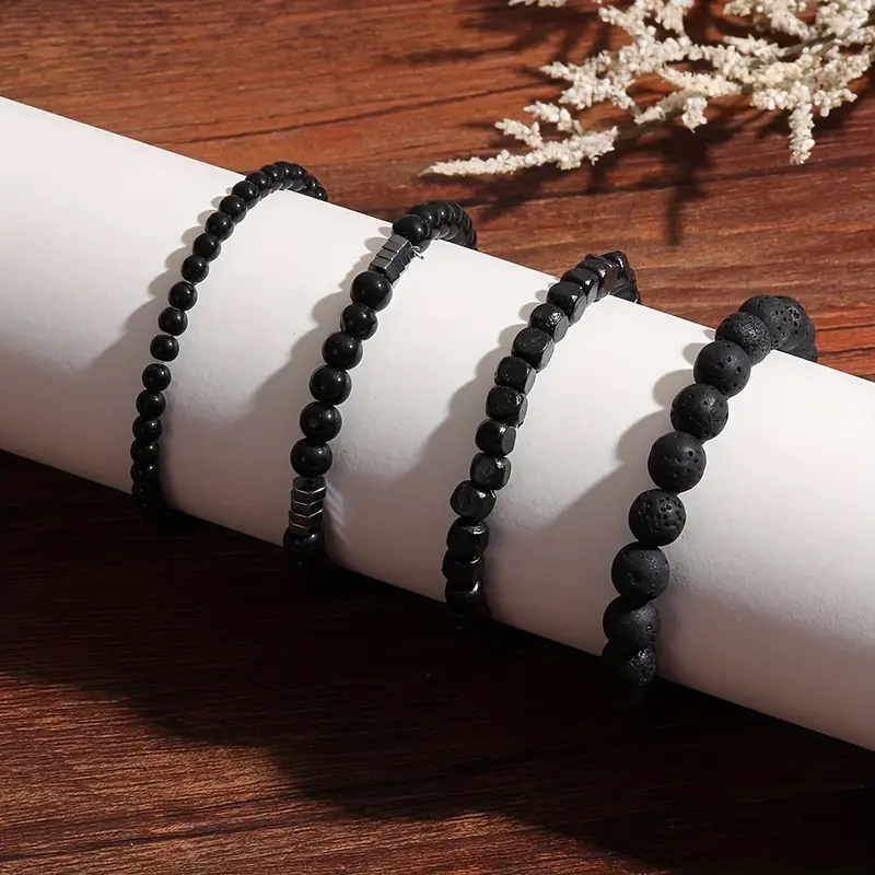 Bracelet en perle de nacre noire,  4 pièces