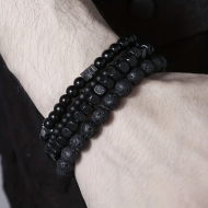 Bracelet en perle de nacre noire,  4 pièces - Helloprice