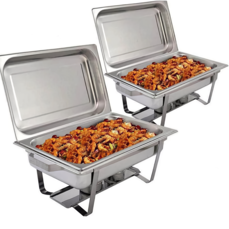 Chafing Dish Chauffe-Plats avec Bac à eau, Acier inoxydable, 11 Litres