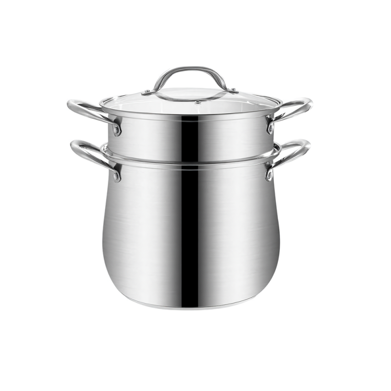 Couscoussier en acier inoxydable, Couvercle en verre , 26 cm