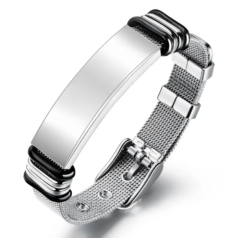 Bracelet en titane et Acier inoxydable avec Bande maille