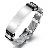 Bracelet en titane et Acier inoxydable avec Bande maille