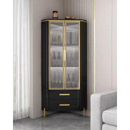 Vaisselier W6318 – Meuble de Rangement Élégant avec Portes Vitrées