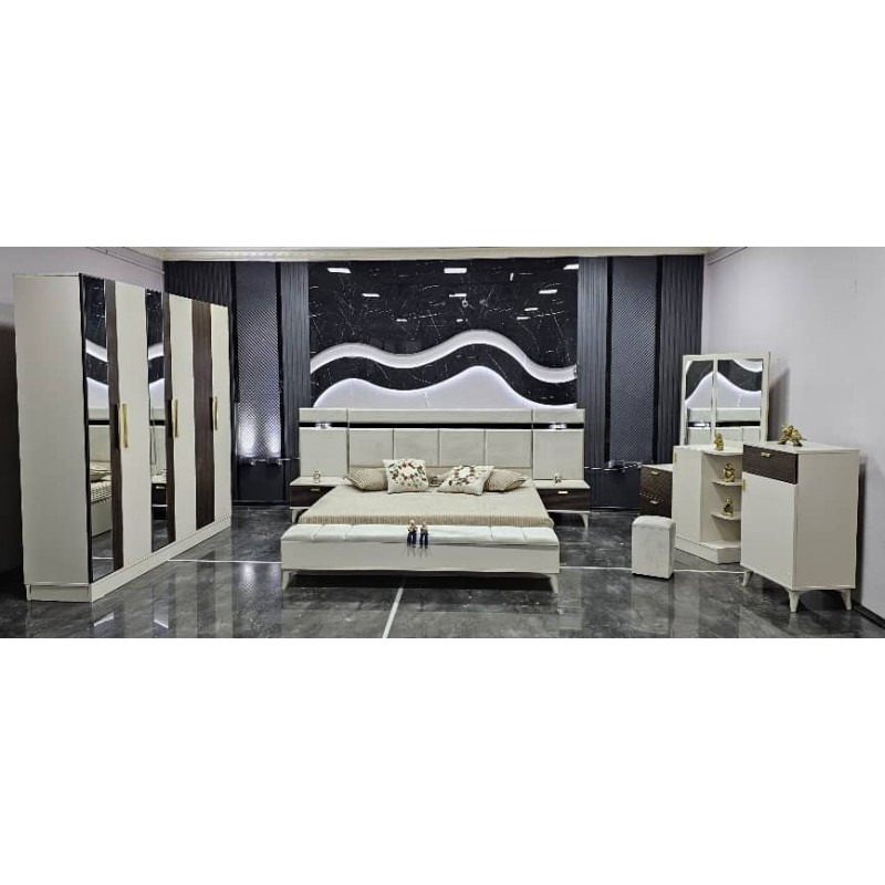 Piazza chambre a couche 6 battant, 4pièces, Gris marron