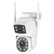 Caméra de sécurité extérieure 2K à double objectif, Connectivité Wi-Fi 2.4G