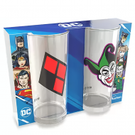 DC verres collector comics Harley Quinn et Joker – accessoire fan DC