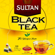 Sultan Thé Noir – 100 Sachets de 2 g dans un Carton, Pour Infusions Pratiques
