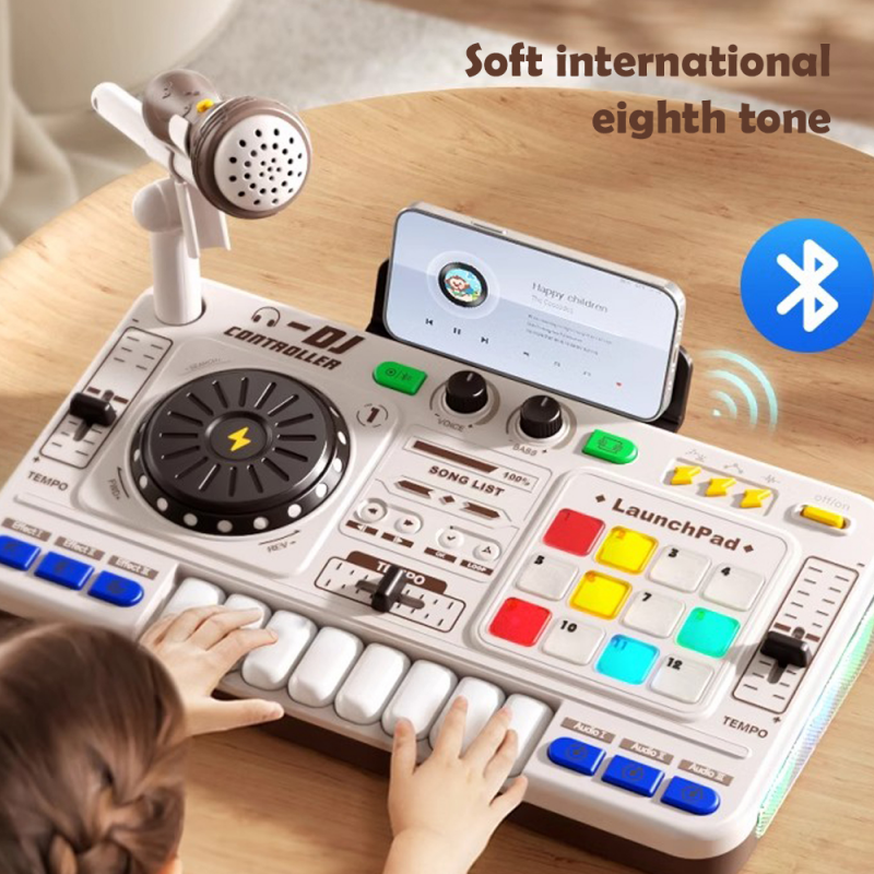 Instrument de Mix multifonctionnel Bluetooth | DJ Mixer disc player microphone, jouet créatif