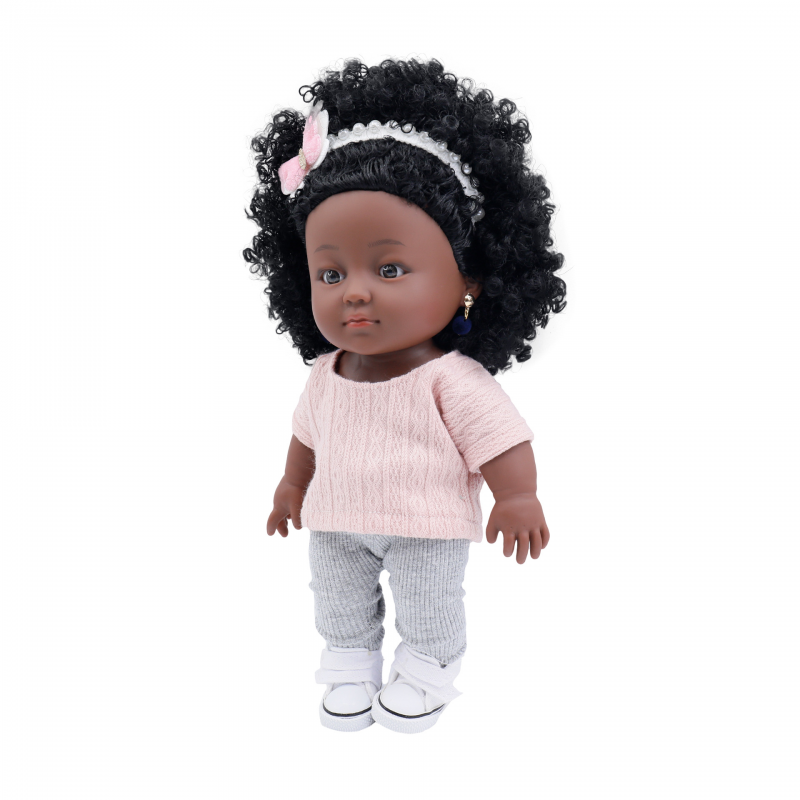 Poupée reborn réaliste noire en Vinyle – Jouet de collection