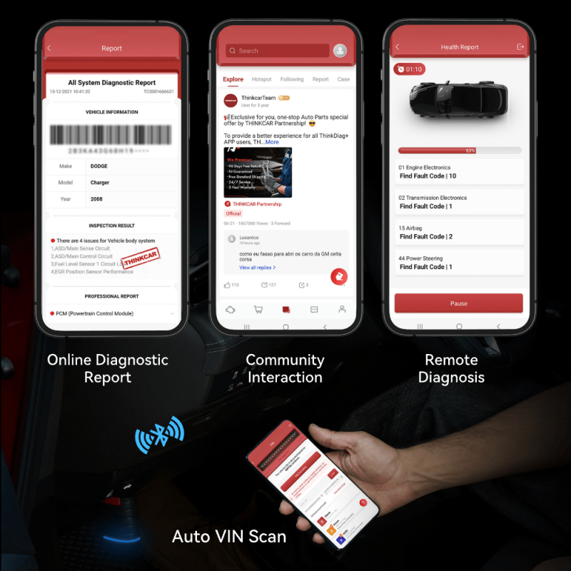 THINKCAR ThinkDiag1 scanner Auto intelligent – diagnostic professionnel tous systèmes + 16 fonctions spéciales