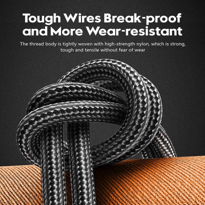 Câble USB-C USB4 40 Gbps – charge rapide 100W, nylon tressé – compatible iPhone 15 et PC