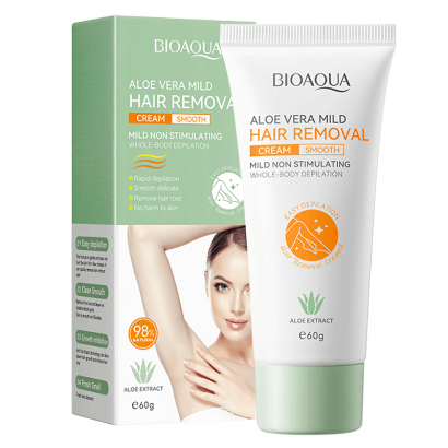 BIOAQUA crème dépilatoire sous la douche – épilation express rapide et indolore à l’aloe vera 60g