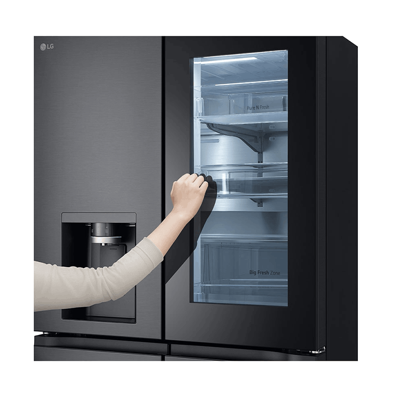LG GC-X24FFCAB, réfrigérateur 4 portes 668L side by side instaView – machine à glaçons, ThinQ wi-fi et smart inverter
