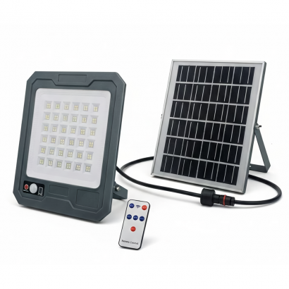 Split ZB105, projecteur LED solaire puissant et télécommande – lampe solaire extérieure 500W, éclairage sans électricité