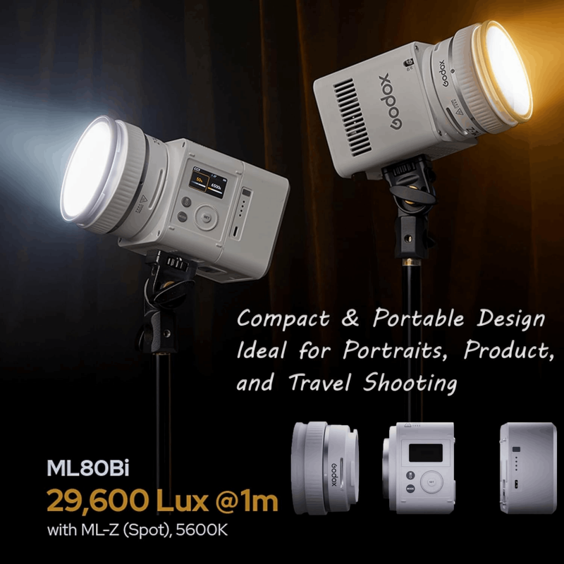 Godox ML80Bi / ML150Bi projecteur LED bi-color – lumière video, éclairage pro contrôle bluetooth et effets FX