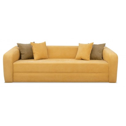Anna – Canapé convertible 3 places jaune, confortable et pratique