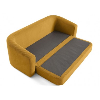 Anna – Canapé convertible 3 places jaune, confortable et pratique