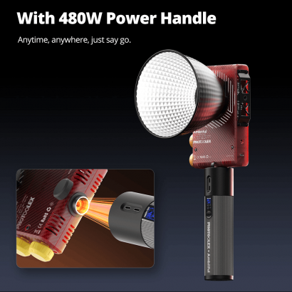 AMBITFUL 100R lumière vidéo LED 100W bicolore 2700K-6500K – projecteur LED, lampe photo et vidéo, éclairage studio portable