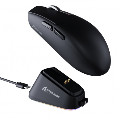 Attack Shark G3PRO souris gamer sans fil tri-mode | recharge magnétique, capteur PixArt PAW3311