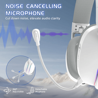 Attack Shark L90 casque gamer sans fil tri-mode – casque surround 7.1 ultra léger et micro détachable