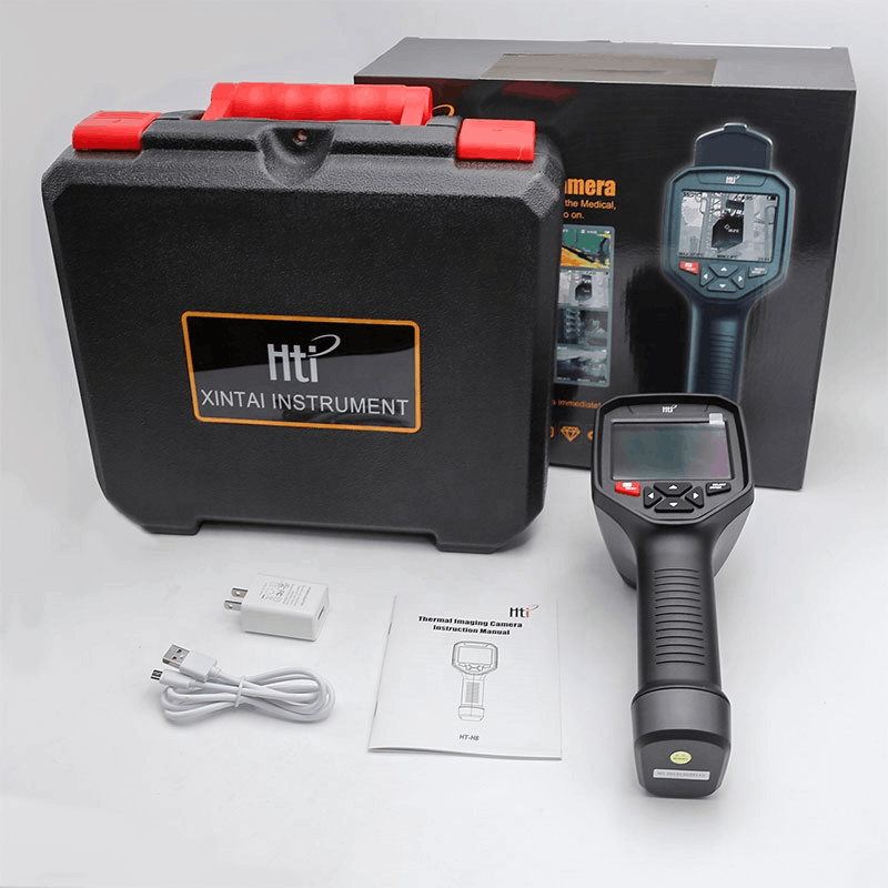 HTI HT-A10 caméra thermique portable  – thermomètre infrarouge industriel 256×192, wifi, détection de fuites