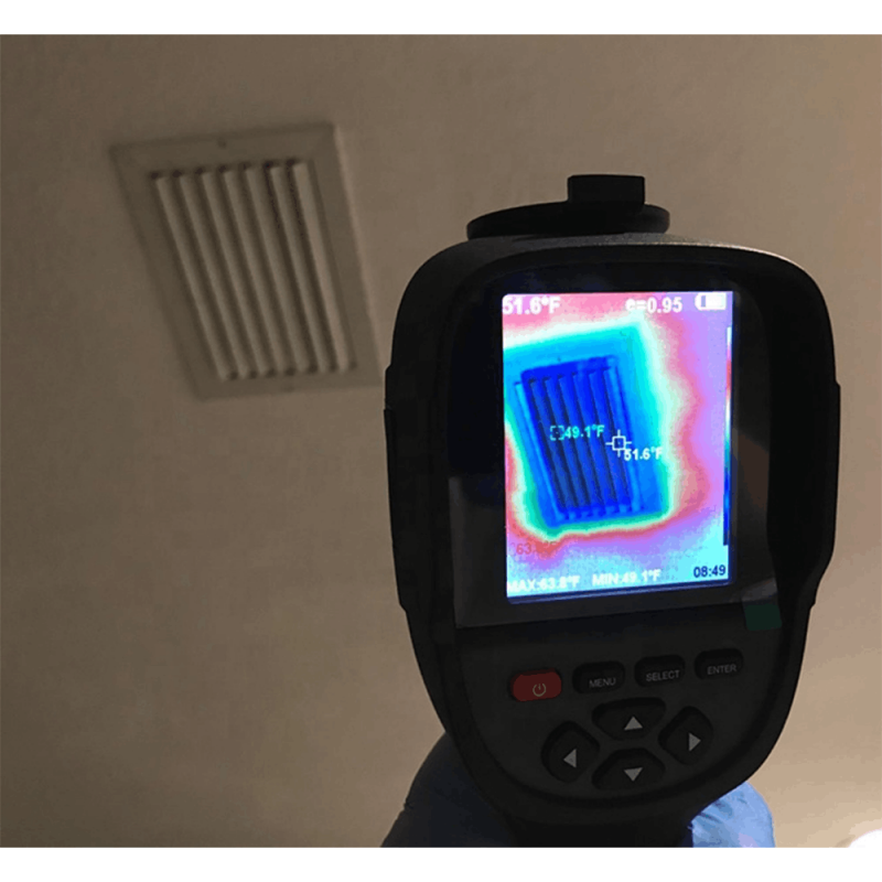 HTI HT-18+ caméra thermique infrarouge portable – capteur température corporelle et industrielle, enregistrement vidéo