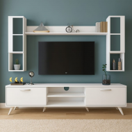 Table téléviseur TVB010 – Unité MFC11/13, Finition blanche