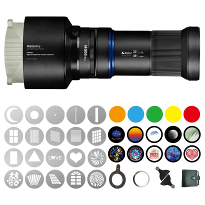 Bussi MG06 Pro Spotlight| Projecteur optique à zoom réglable conique 33/36° | Lumière créative | Accessoires flash studio