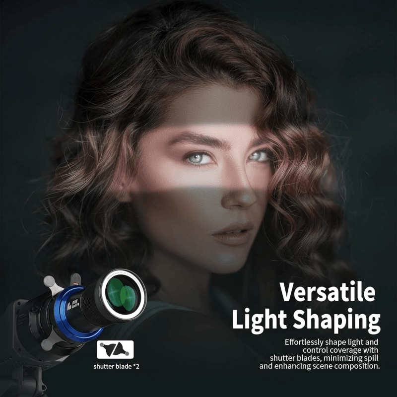 Bussi MG06 Pro Spotlight| Projecteur optique à zoom réglable conique 33/36° | Lumière créative | Accessoires flash studio