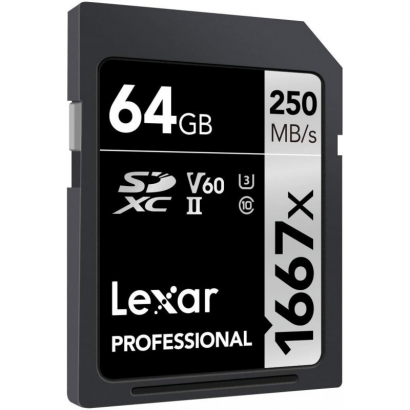 Lexar Carte mémoire 64GB / 128GB / 256GB  Professional 1667x 128 Go SDXC UHS-II