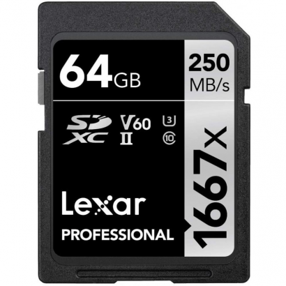 Lexar Carte mémoire 64GB / 128GB / 256GB  Professional 1667x 128 Go SDXC UHS-II