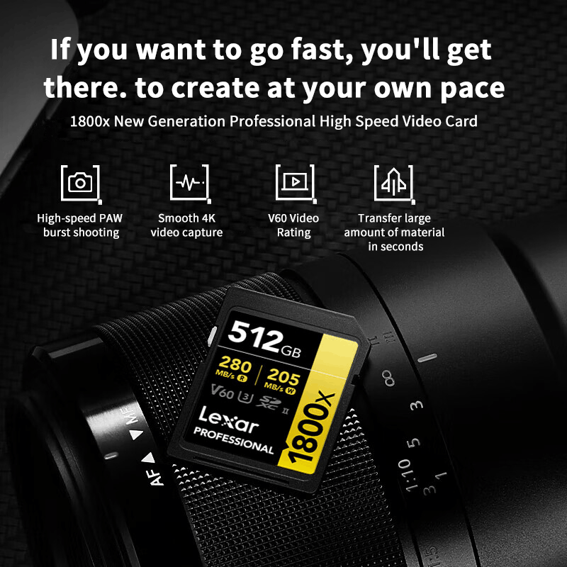 Lexar Carte Professional 18000x, SDXC™ UHS-II série