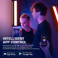 Tolifo ST‑60RGB, Bâton LED RGB 60W – 20FX, 2700 - 10000 K, contrôle app — Lumière continue portable