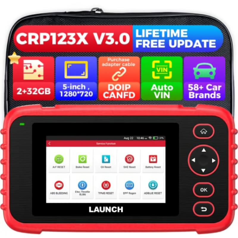 Launch CRP123X V3.0, diagnostic automobile – Rapide, précis et intuitif | Scanner OBD2 intelligent multi système