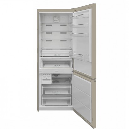 ENDURO RCN595GDB réfrigérateur combiné 3 tiroirs | Frigo + congélateur grande capacité 600L, design vitré beige full option A+