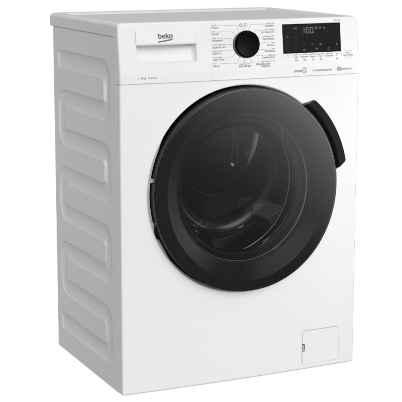 Beko WTE10726W lave-linge chargement frontale 10Kg – Machine à laver steamcure, haute performance, 1400tr/min